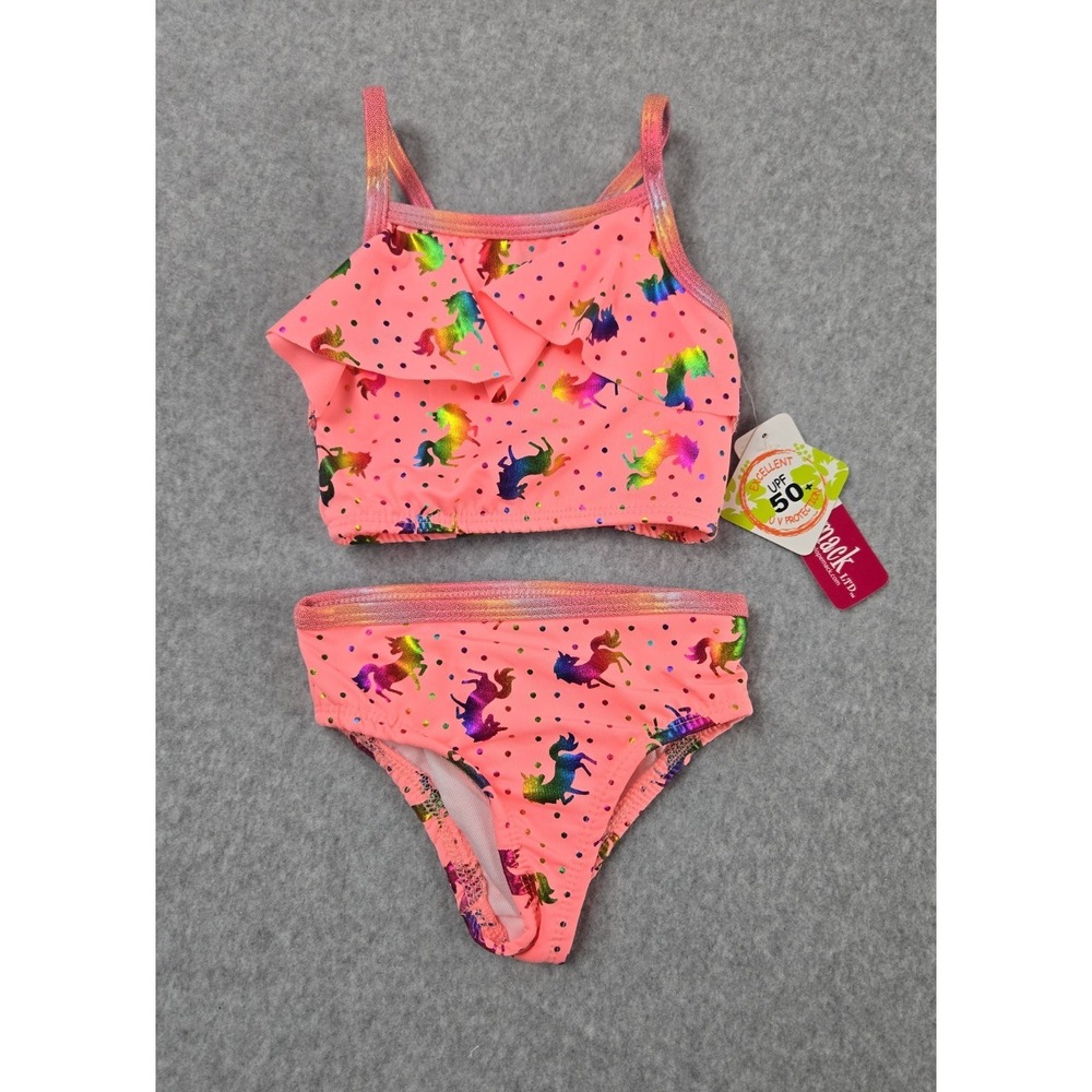 Penelope Mack Girls Size 12 months 2 Piece Swimsuit Bathing Suit Unicorn NEW